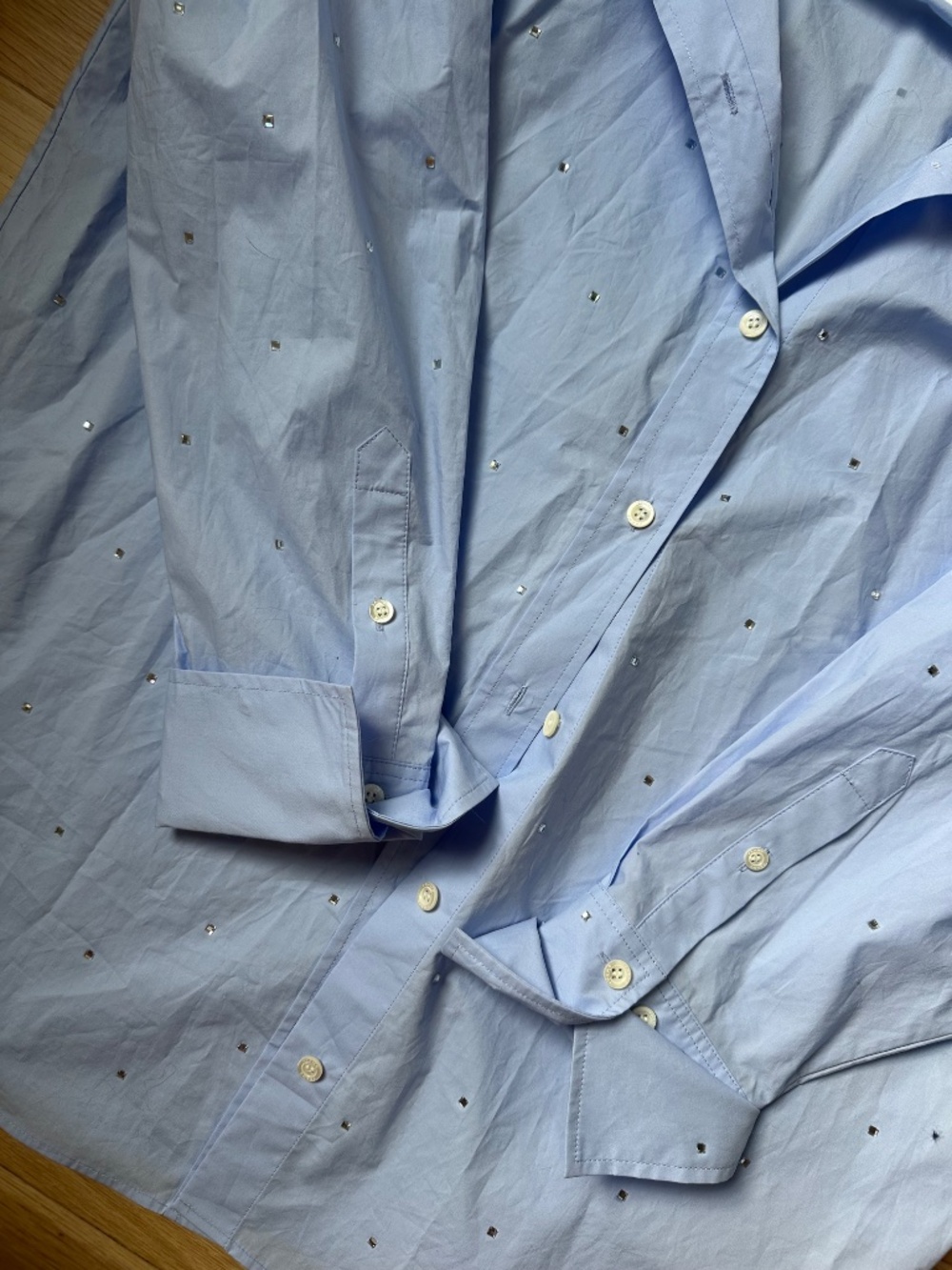 FRAME Button up rhinestone shirt - Picture 4 of 4
